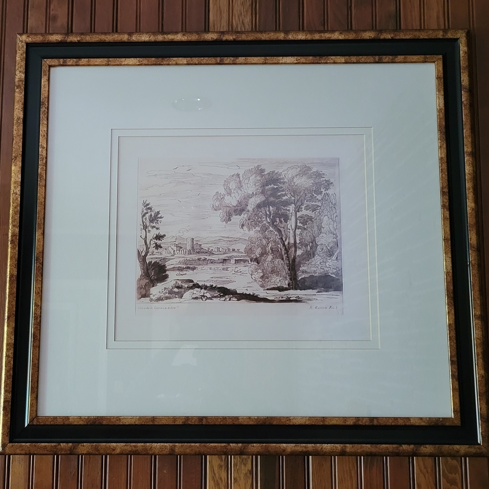 Sepia Landscape II -Framed Art Print